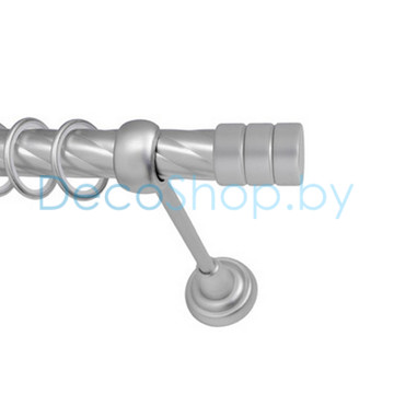 Карниз для штор Lm Décor «Цилиндр» 25 мм (сатин, однорядный, труба витая)