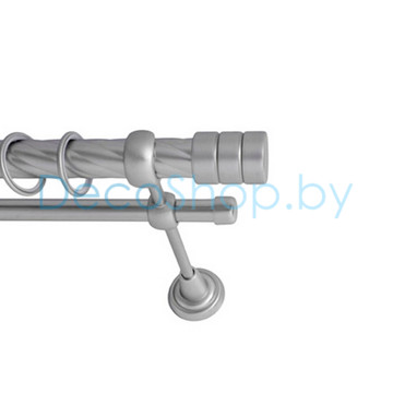 Карниз для штор Lm Décor «Цилиндр» 25 мм / 16 мм (сатин, двухрядный, труба витая)