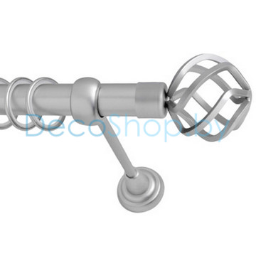 Карниз для штор Lm Décor «Булава» 25 мм (сатин, однорядный, труба гладкая)