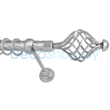 Карниз для штор Lm Décor «Вираж» 25 мм (сатин, однорядный, труба витая)