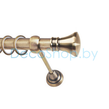 Карниз для штор Lm Décor «Люксор» 25 мм (антик, однорядный, труба гладкая)