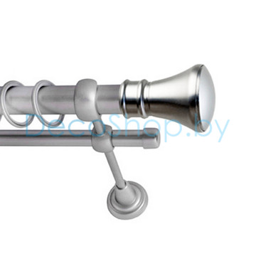 Карниз для штор Lm Décor «Люксор» 25 мм / 16 мм (сатин, двухрядный, труба гладкая)