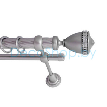 Карниз для штор Lm Décor «Кубок» 25 мм / 16 мм (сатин, двухрядный, труба витая)