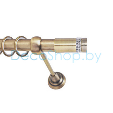 Карниз для штор Lm Décor «Имидж» 25 мм (антик, однорядный, труба гладкая)