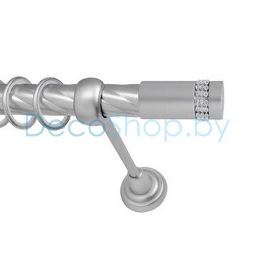 Карниз для штор Lm Décor «Имидж» 25 мм (сатин, однорядный, труба витая)