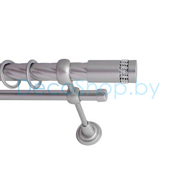 Карниз для штор Lm Décor «Имидж» 25 мм / 16 мм (сатин, двухрядный, труба витая)