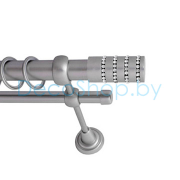 Карниз для штор Lm Décor «Барамелла» 25 мм / 16 мм (сатин, двухрядный, труба гладкая)