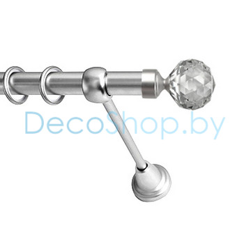 Карниз для штор Lm Décor «Кристалл» 25 мм (сатин, однорядный, труба гладкая)