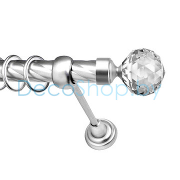 Карниз для штор Lm Décor «Кристалл» 25 мм (сатин, однорядный, труба витая)