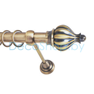 Карниз для штор Lm Décor «Купол» 25 мм (антик, однорядный, труба гладкая)