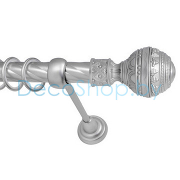 Карниз для штор Lm Décor «Ампир» 25 мм (сатин, однорядный, труба витая)