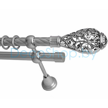 Карниз для штор Lm Décor «Эллада» 25 мм / 16 мм (сатин, двухрядный, труба витая)