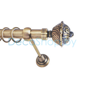 Карниз для штор Lm Décor «Империя» 25 мм (антик, однорядный, труба гладкая)