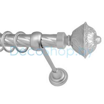 Карниз для штор Lm Décor «Империя» 25 мм (сатин, однорядный, труба витая)