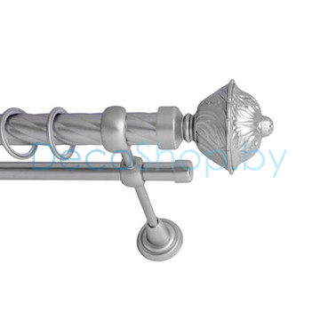 Карниз для штор Lm Décor «Империя» 25 мм / 16 мм (сатин, двухрядный, труба витая)