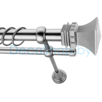 Карниз для штор Lm Décor «Ладья» 25 мм / 16 мм (сатин, двухрядный, труба гладкая)