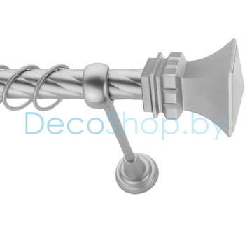 Карниз для штор Lm Décor «Ладья» 25 мм (сатин, однорядный, труба витая)