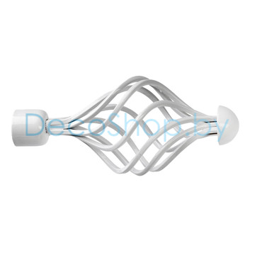 Наконечники «Вираж» для карниза 19 мм белый (пара)