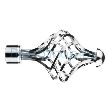 Наконечники «Вираж» для карниза 25 мм хром (пара)