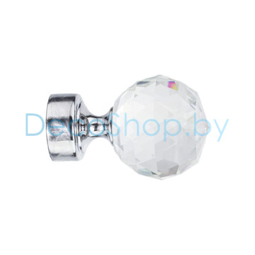 Наконечники «Кристалл» для карниза 25 мм хром (пара)