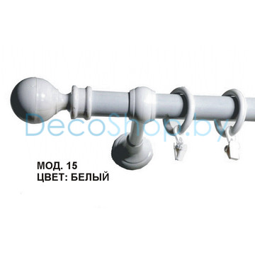Карниз для штор Белост «Новый стандарт» (модель 15) Ø28мм белый