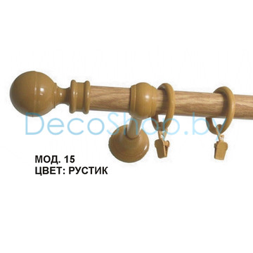 Карниз для штор Белост «Новый стандарт» (модель 15) Ø28мм рустик