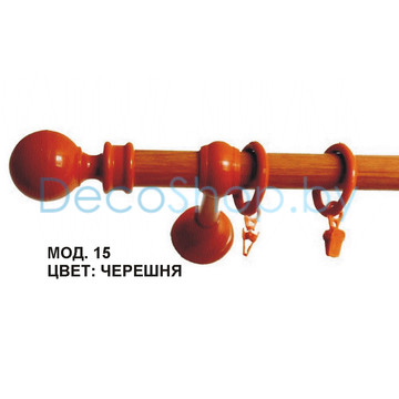 Карниз для штор Белост «Новый стандарт» (модель 15) Ø28мм черешня