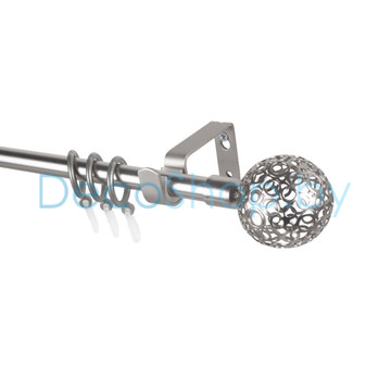 Карниз для штор Lm Décor Лайт «Ажур» 16 мм (сатин, однорядный)