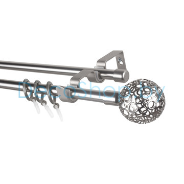 Карниз для штор Lm Décor Лайт «Ажур» 16 мм / 16 мм (сатин, двухрядный)