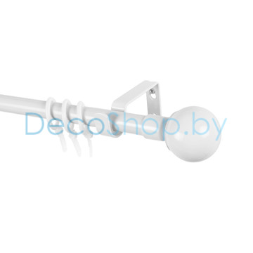 Карниз для штор Lm Décor Лайт «Сфера» 19 мм (белый, однорядный)