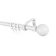 Карниз для штор Lm Décor Лайт «Сфера» 19 мм (белый, однорядный)