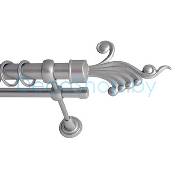 Карниз для штор Lm Décor «Кения» 25 мм / 19 мм (сатин, двухрядный, труба гладкая)