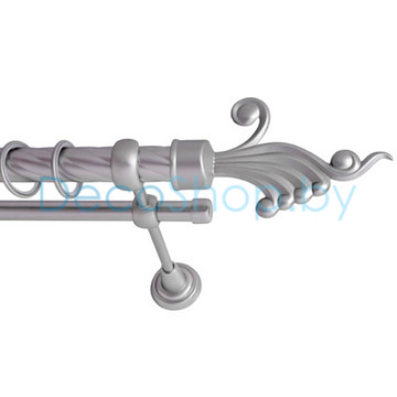 Карниз для штор Lm Décor «Кения» 25 мм / 19 мм (сатин, двухрядный, труба витая)