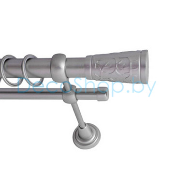 Карниз для штор Lm Décor «Византия» 25 мм / 19 мм (сатин, двухрядный, труба гладкая)