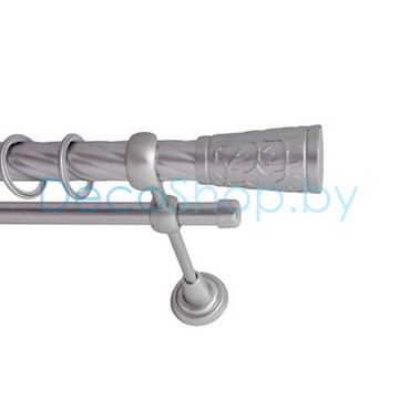 Карниз для штор Lm Décor «Византия» 25 мм / 19 мм (сатин, двухрядный, труба витая)