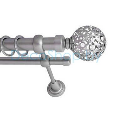 Карниз для штор Lm Décor «Ажур» 25 мм / 19 мм (сатин, двухрядный, труба гладкая)