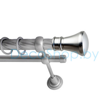 Карниз для штор Lm Décor «Люксор» 25 мм / 19 мм (сатин, двухрядный, труба витая)