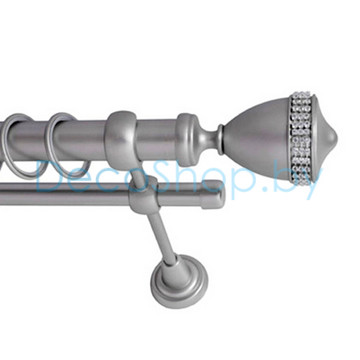 Карниз для штор Lm Décor «Кубок» 25 мм / 19 мм (сатин, двухрядный, труба гладкая)