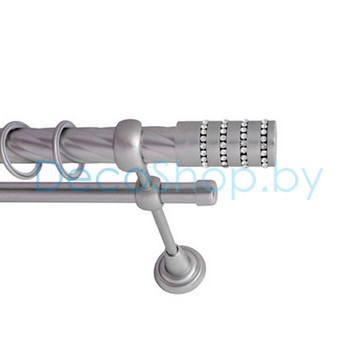 Карниз для штор Lm Décor «Барамелла» 25 мм / 19 мм (сатин, двухрядный, труба витая)