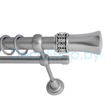 Карниз для штор Lm Décor «Севилла» 25 мм / 19 мм (сатин, двухрядный, труба гладкая)