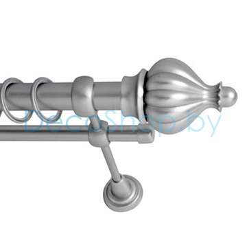 Карниз для штор Lm Décor «Купол» 25 мм / 19 мм (сатин, двухрядный, труба гладкая)