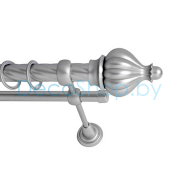 Карниз для штор Lm Décor «Купол» 25 мм / 19 мм (сатин, двухрядный, труба витая)