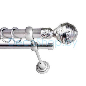 Карниз для штор Lm Décor «Ампир» 25 мм / 19 мм (сатин, двухрядный, труба гладкая)