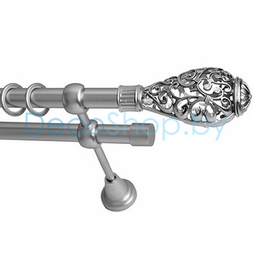 Карниз для штор Lm Décor «Эллада» 25 мм / 19 мм (сатин, двухрядный, труба гладкая)