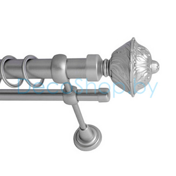 Карниз для штор Lm Décor «Империя» 25 мм / 19 мм (сатин, двухрядный, труба гладкая)