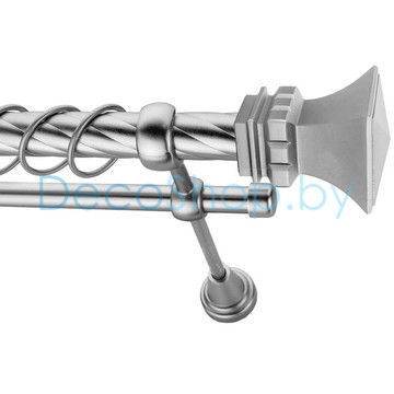 Карниз для штор Lm Décor «Ладья» 25 мм / 19 мм (сатин, двухрядный, труба витая)