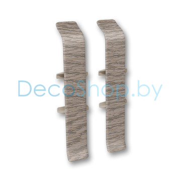 Соединитель для плинтуса напольного пластикового Ideal Деконика 85мм 215 Дуб снежный, (шт)