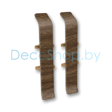 Соединитель для плинтуса напольного пластикового Ideal Деконика 85мм 291 Орех, (шт)