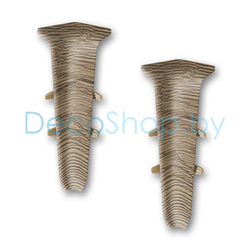 Внутренний угол для плинтуса напольного пластикового Ideal Деконика 85мм 211 Дуб рустик, (шт)