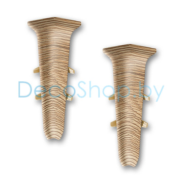 Внутренний угол для плинтуса напольного пластикового Ideal Деконика 85мм 221 Дуб янтарный, (шт)